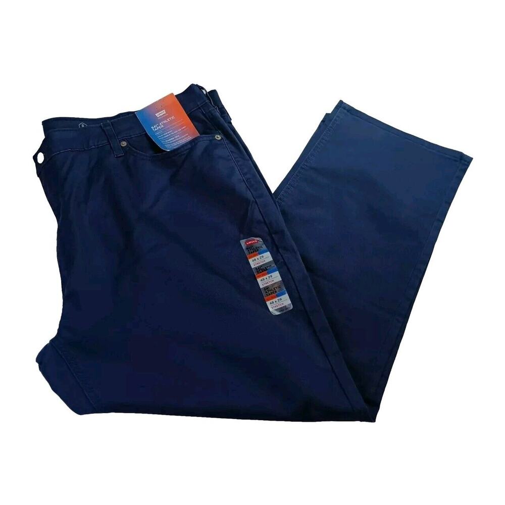 Levi's 541 Jeans Men's 48x29 Blue Athletic Taper Fit Stretch Sits‎ At Waist